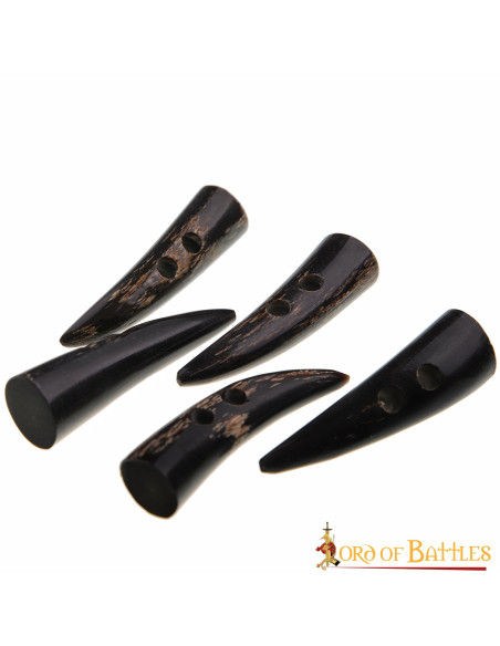 Conjunto de 5 fechos de chifre...