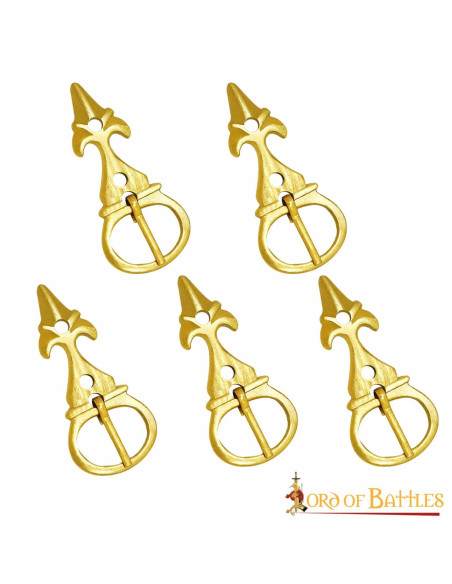 Conjunto de 5 fivelas medievais em...