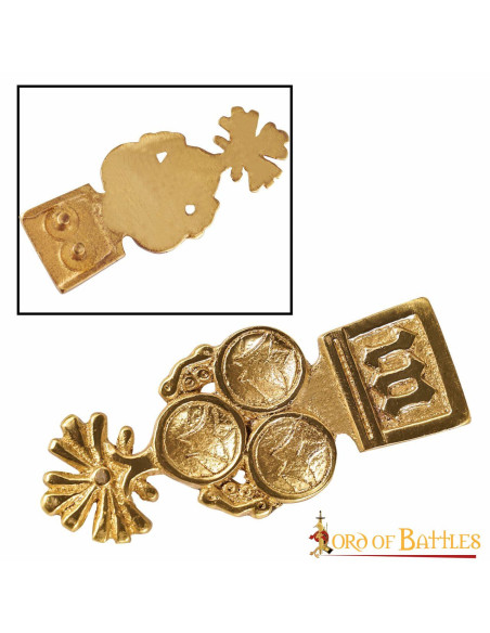 Trevo medieval decorativo para cintos