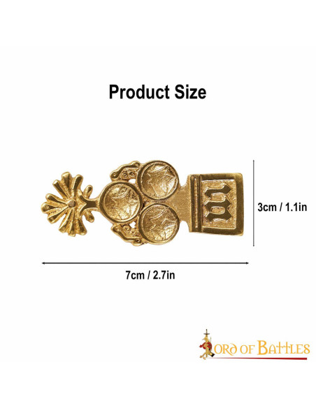 Trevo medieval decorativo para cintos