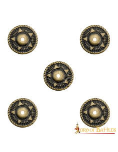 Conjunto de 5 enfeites de pentagrama para roupas, couro...