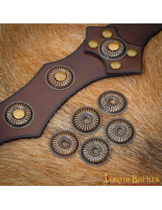 Conjunto de 5 ornamentos medievais banhados a latão para... 2