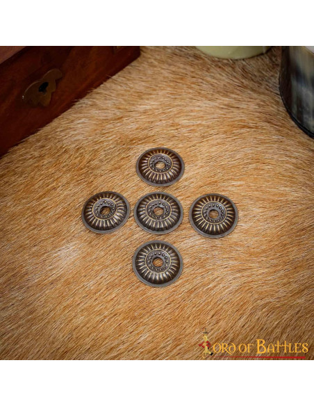 Conjunto de 5 ornamentos medievais...