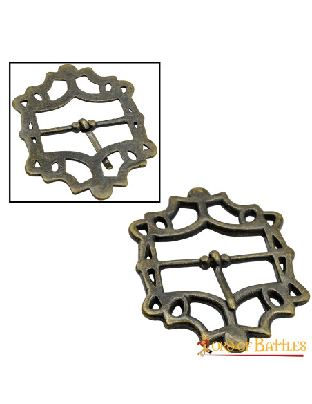 Fivela de cinto pirata em latão...