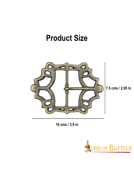 Fivela de cinto pirata em latão...