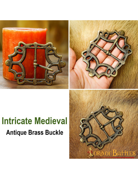 Fivela de cinto pirata em latão...