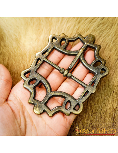 Fivela de cinto pirata em latão...