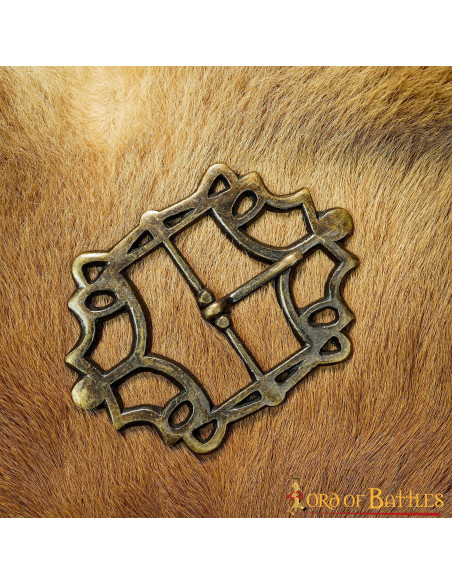 Fivela de cinto pirata em latão...