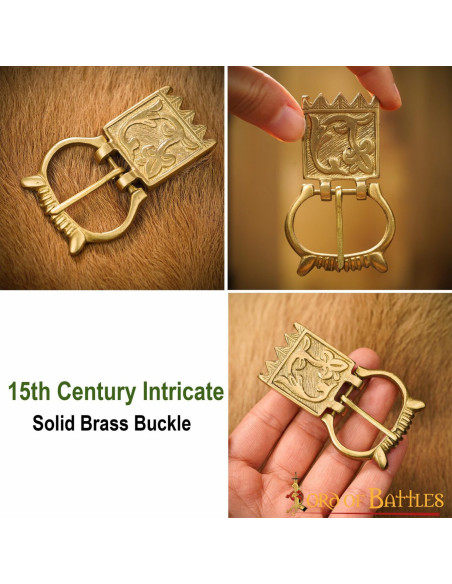 Fivela e acabamento floral para...