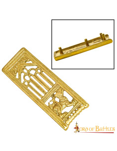 Acessório de leão de latão decorativo medieval para cinto 2