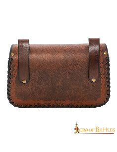 Bolsa Medieval Sorcerer, tipo pochete, em couro - marrom 2
