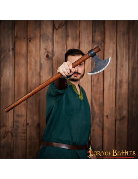 Machado Viking longo com cabeça de...