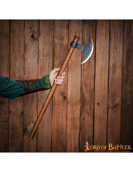Machado Viking longo com cabeça de...