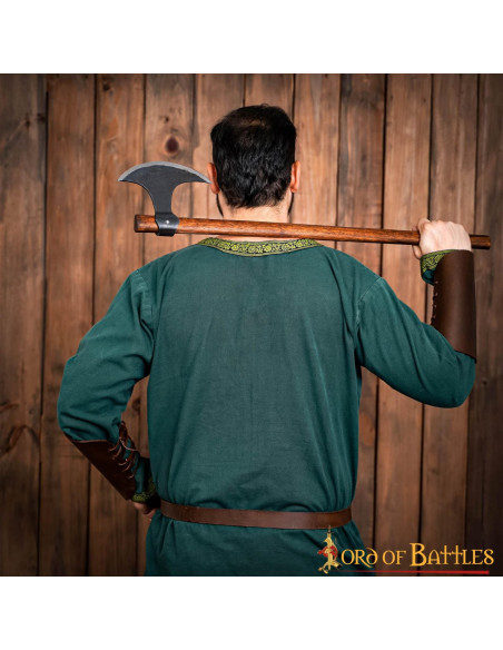 Machado Viking longo com cabeça de...