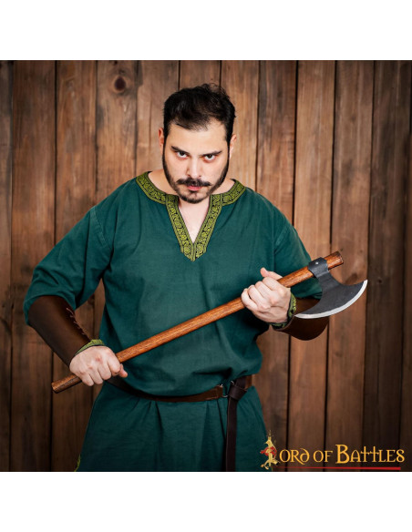 Machado Viking longo com cabeça de...