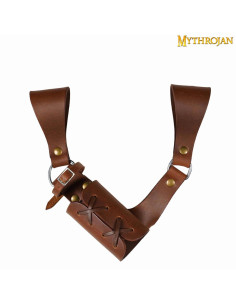 Tahalí marrom para espadas, mão direita