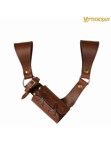 Tahalí marrom para espadas, mão direita