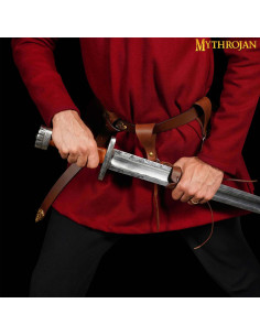 Tahalí marrom para espadas, mão direita 2