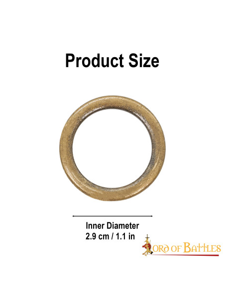 Conjunto de 5 anéis de latão...