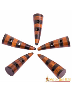 Conjunto de 5 fechos de chifre decorados para roupas ou... 2