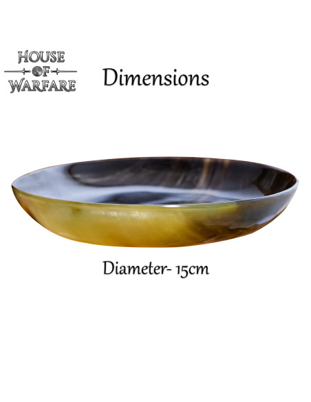 Prato medieval feito de chifre de...