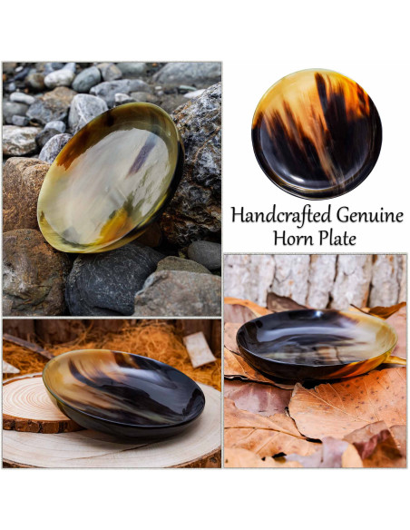 Prato medieval feito de chifre de...