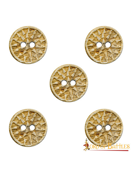 Conjunto de 5 botões medievais...