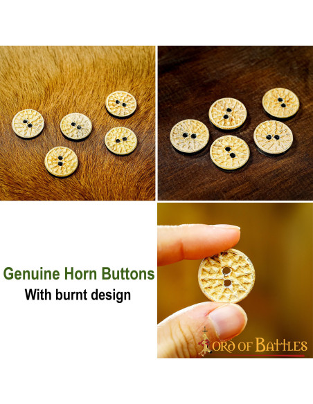 Conjunto de 5 botões medievais...