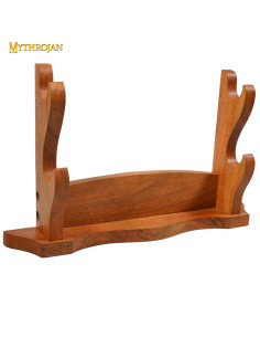 Suporte de mesa de madeira para 2 armas