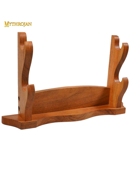 Suporte de mesa de madeira para 2 armas