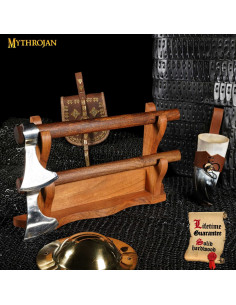 Suporte de mesa de madeira para 2 armas 2