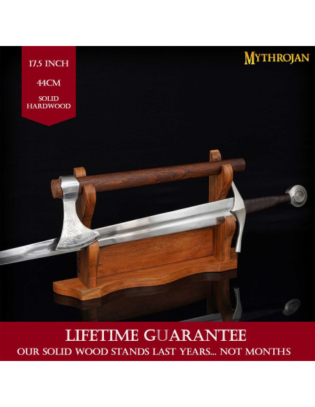 Suporte de mesa de madeira para 2 armas