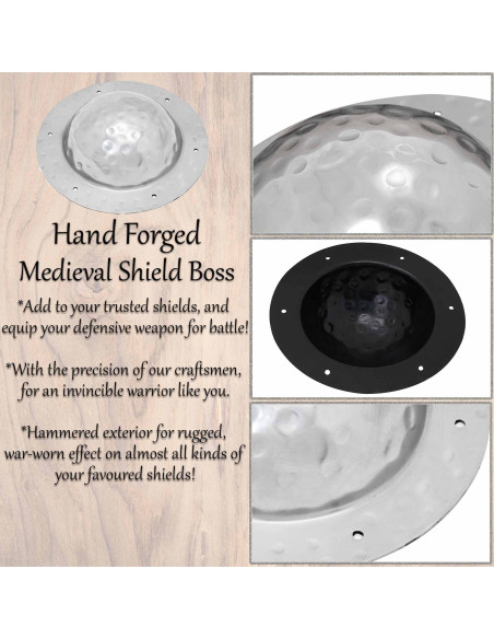 Umbo prateado para escudos vikings em...