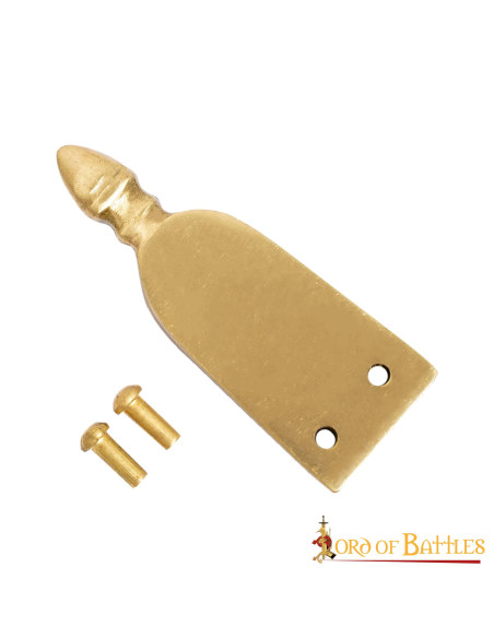 Fecho de cinto medieval em latão com...