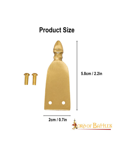 Fecho de cinto medieval em latão com...