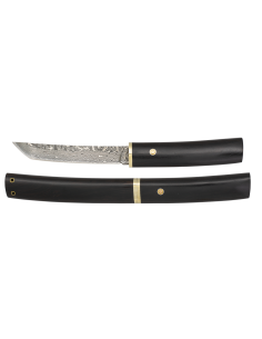 Faca de aço Damasco, 73 camadas (21,70 cm.)