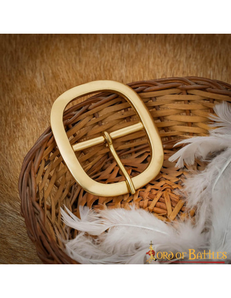 Fivela de cinto oval medieval...