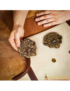 Decoração Medusa grega em latão envelhecido