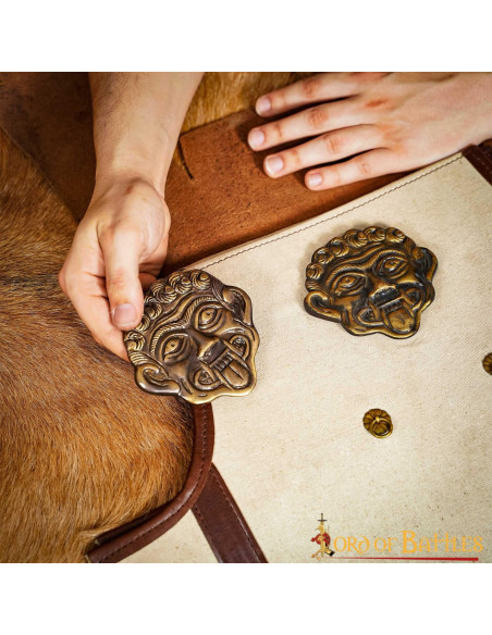 Decoração Medusa grega em latão...