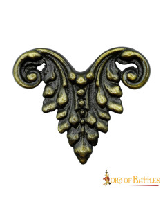 Ornamento floral medieval para couro ou roupas