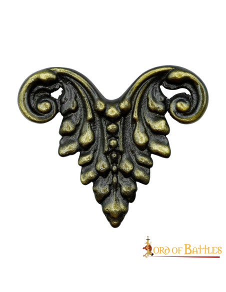 Ornamento floral medieval para couro...
