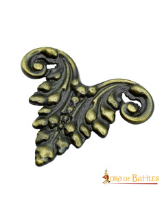 Ornamento floral medieval para couro ou roupas 2