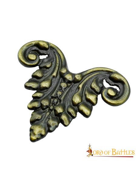 Ornamento floral medieval para couro...