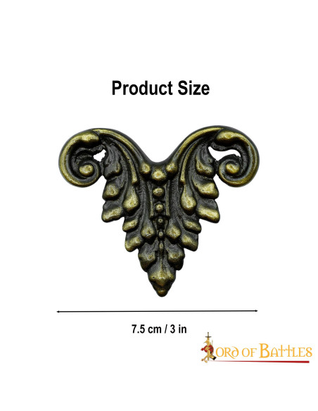 Ornamento floral medieval para couro...