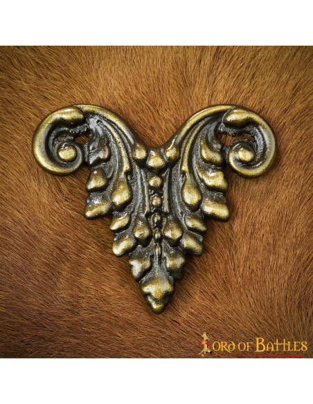 Ornamento floral medieval para couro...