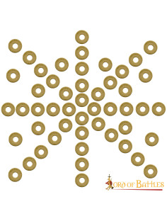 Conjunto de 50 arruelas de latão para decoração medieval