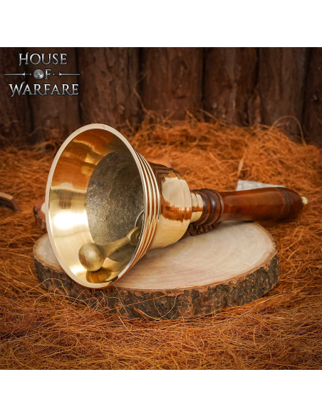 Sino de choro em latão e madeira