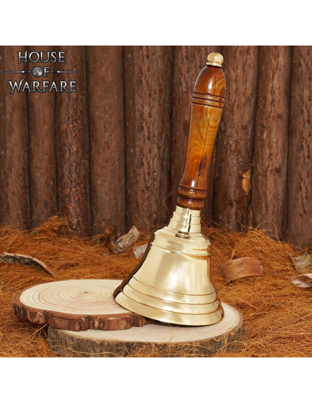 Sino de choro em latão e madeira