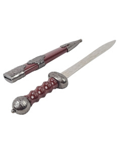 Adaga romana decorativa com bainha de imitação de madeira