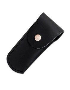 Bainha Cudeman em couro preto para facas (10 cm.)